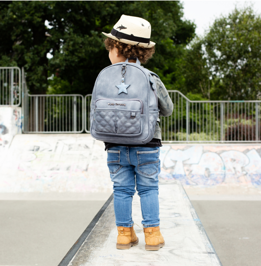 Mika Quilted Kinderrucksack blau on hover